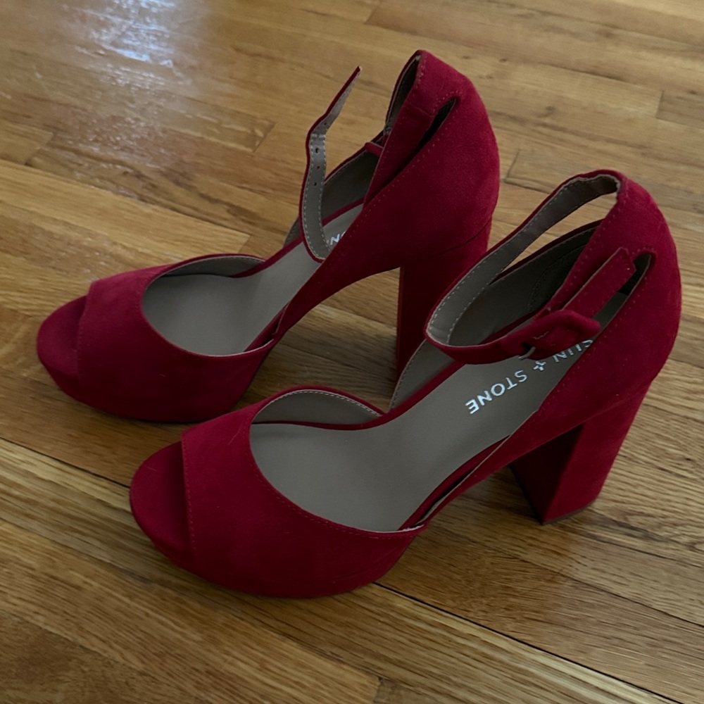 Sun + Stone Vibrant Red Women's Heels